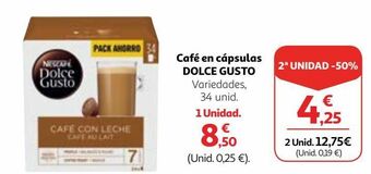Alcampo Cápsulas de café dolce gusto oferta
