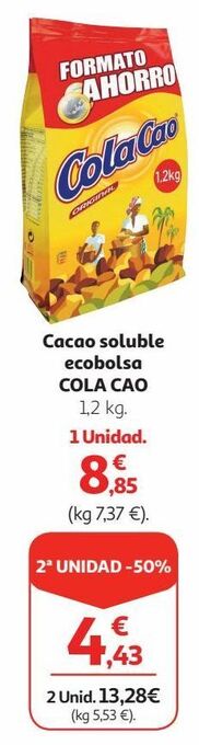 Alcampo Cacao soluble cola cao oferta