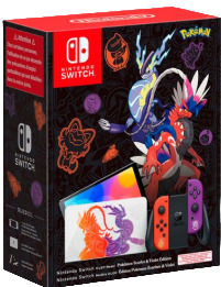CeX Switch consola, 64gb oled escarlata/púrpura +rojo/ morado joy-con, caja oferta