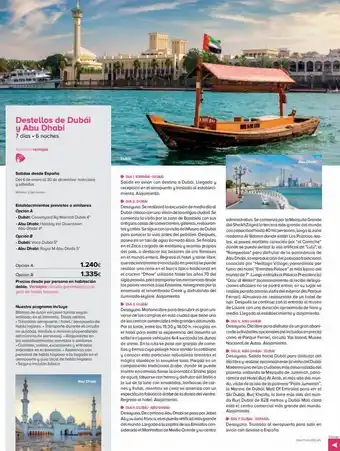 Viajes El Corte Inglés Destellos de dubái y abu dhabi 7 días. 6 noches nuestros ventajes salidas desde españa del 4 de enero al 30 de diciembre: oferta