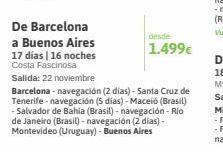 Viajes El Corte Inglés Navegación costa oferta