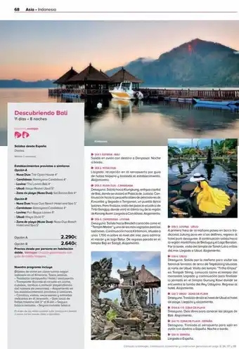 Viajes El Corte Inglés 68 asia. indonesia descubriendo bali 11 días. 8 noches nuestras ventajas salidas desde españa diarias. minimo 2 personas oferta