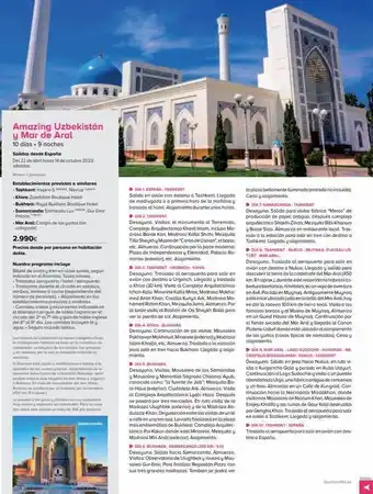 Viajes El Corte Inglés Amazing uzbekistán y mar de aral 10 días. 9 noches salidas desde españa del 22 de abril hasta 14 de octubre 2022: sábados. oferta
