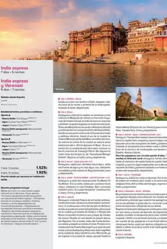 Viajes El Corte Inglés India express 7 días. 5 noches india express y varanasi 9 días. 7 noches salidas desde españa lunes. establecimientos prev oferta