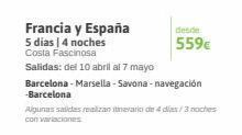 Viajes El Corte Inglés Navegación marsella oferta