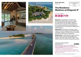 Viajes El Corte Inglés Deluxe beach pool villa hob. two bedroom beach pool villa gaafu alifu atoll. dhigurah. nuestras ventajas the residence ma oferta