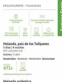 Viajes El Corte Inglés Tulipanes pago oferta