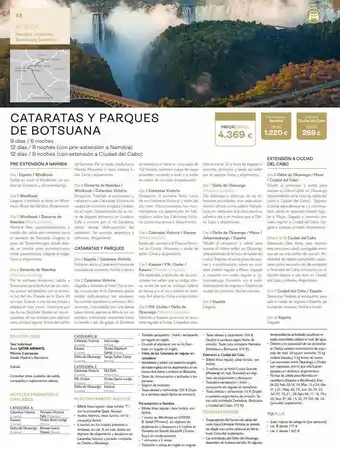 Viajes El Corte Inglés 48 áfrica namibia, zimbabue, botsuana y sudáfrica det c cara na pnc shamedug cataratas y parques de botsuana 9 día oferta