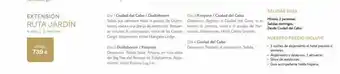 Viajes El Corte Inglés Extensión ruta jardín 4 días / 3 noches desde 739 € dia 1 ciudad del cabo / oudtshoorn salida por carretera hacia el pue oferta