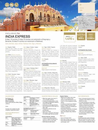 Viajes El Corte Inglés Exclusivo tui india express 8 días / 6 noches (11 días/ 9 noches con extensión a khajurajo y benarés: 13 días/11 noches con oferta