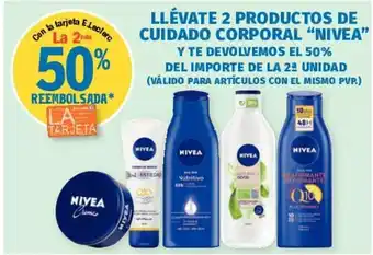 E.Leclerc Nivea Llèvante 2 productos de cuidado corporal oferta