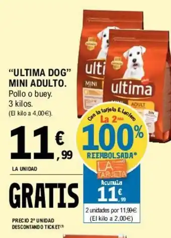 E.Leclerc Ultima Dog Mini Adulto oferta