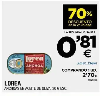 BM Supermercados Anchoas en aceite de oliva lorea oferta