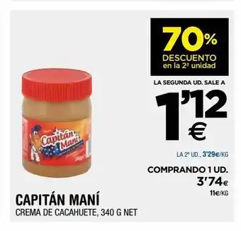 BM Supermercados Crema de cacahuete capitan mani oferta