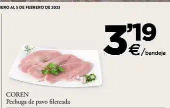 BM Supermercados Pechuga de pavo fileteada oferta