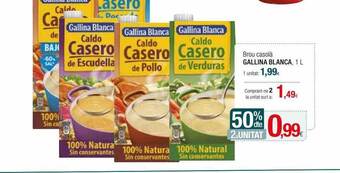 Condis 50% dte. 2a unitat brou casolà gallina blanca oferta