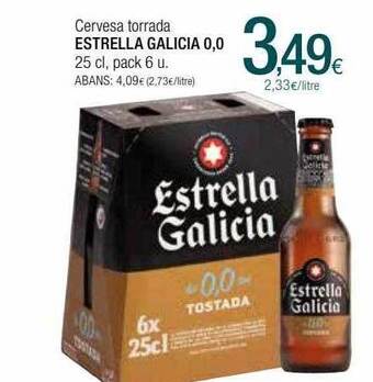 Condis Cervesa torrada estrella galicia 0.0 oferta