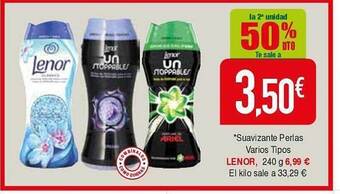 Masymas La 2a unidad 50% dto suavizante perlas varios tipos lenor oferta
