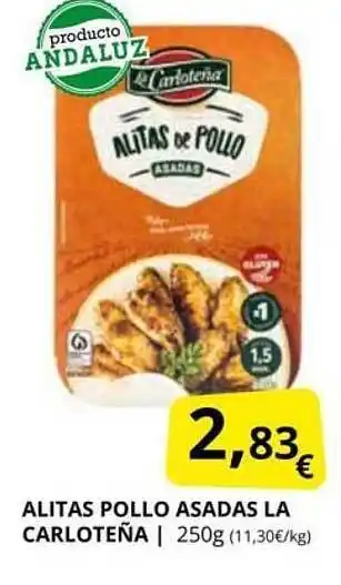 Supermercados MAS Alitas pollo asadas la carloteña oferta