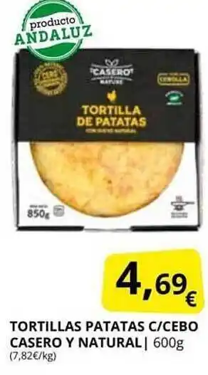Supermercados MAS Tortillas patatas c cebo casero y natural oferta