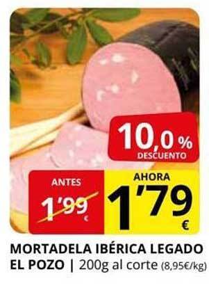 Supermercados MAS Mortadela ibérica legado el pozo oferta