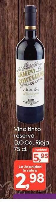 Suma Supermercados Vino tinto reserva d.o.ca rioja oferta