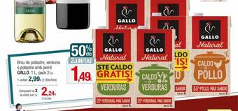 Condis 50% dte. 2a unitat brou de pollastre, verdures o pollastre amb pernil gallo oferta