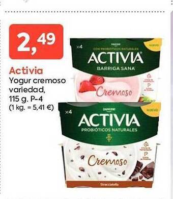 Suma Supermercados Activia yogur cremoso variedad oferta