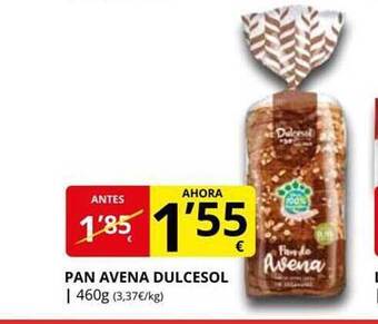 Supermercados MAS Pan avena dulcesol oferta