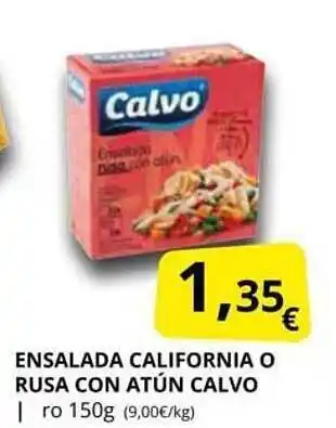 Supermercados MAS Ensalada california o rusa con atún calvo oferta