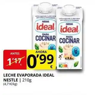 Supermercados MAS Leche evaporada ideal nestle oferta