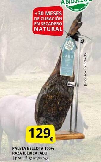 Supermercados MAS Paleta bellota 100% raza ibérica jabu oferta