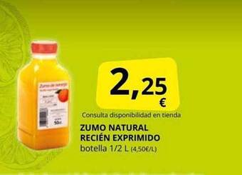 Supermercados MAS Zumo natural recién exprimido oferta