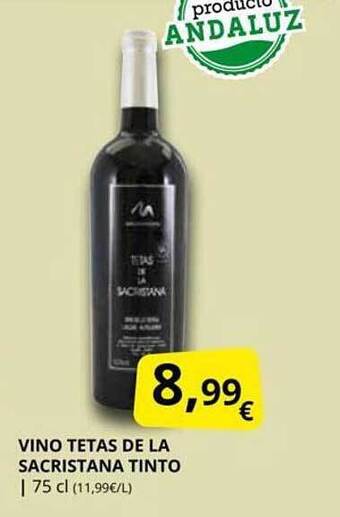 Supermercados MAS Vino tetas de la sacristana tinto oferta