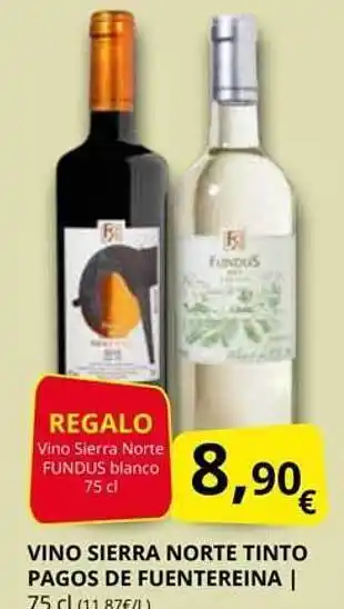 Supermercados MAS Vino sierra norte tinto pagos de fuentereina oferta