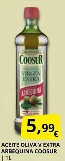 Supermercados MAS Aceite oliva v extra arbequina coosur oferta