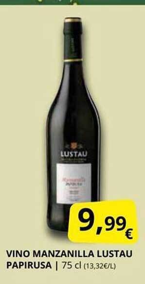 Supermercados MAS Vino manzanilla lustau papirusa oferta
