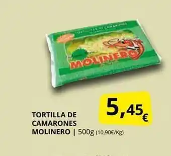 Supermercados MAS Tortilla de camarones molinero oferta