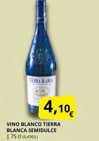 Supermercados MAS Vino blanco tierra blanca semidulce oferta
