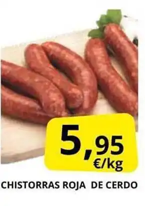 Supermercados MAS Chistorras roja de cerdo oferta