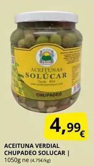 Supermercados MAS Aceituna verdial chupadeo solucar oferta