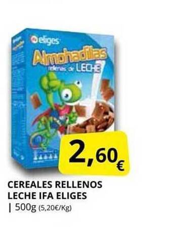 Supermercados MAS Cereales rellenos leche ifa eliges oferta