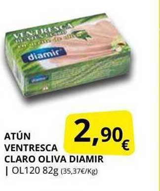Supermercados MAS Atún ventresca claro oliva diamir oferta