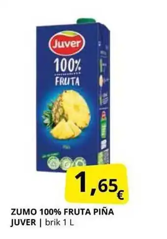 Supermercados MAS Zumo 100% fruta piña juver oferta