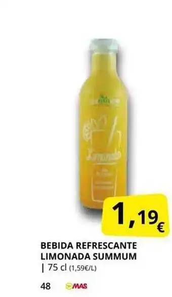 Supermercados MAS Bebida refrescante limonada summum oferta