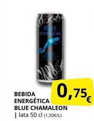 Supermercados MAS Bebida energética blue chamaleon oferta