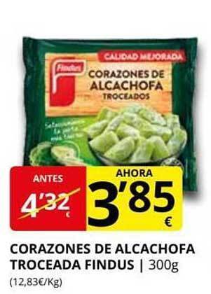 Supermercados MAS Corazones de alcachofa troceada findus oferta