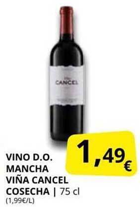 Supermercados MAS Vino d.o. mancha viña cancel cosecha oferta