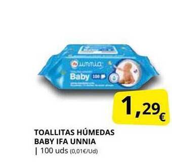 Supermercados MAS Toallitas húmedas baby ifa unnia oferta