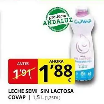 Supermercados MAS Leche semi sin lactosa covap oferta